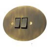 Ellipse Antique Brass Light Switch - 3