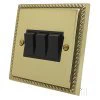 3 Gang 2 Way 6 Amp Switches - Black Trim