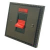 45 Amp Double Pole Switch - Single Plate - Black Trim