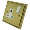 Single 13 Amp Socket - White Trim