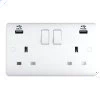 Double Socket with 2 USB A Charging Ports