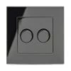 Crystal Black Glass LED Dimmer - 2