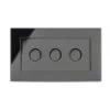 Crystal Black Glass LED Dimmer - 4