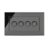 Crystal Black Glass LED Dimmer - 6