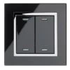 Crystal Black Glass with Chrome Trim Smart Switch - 1