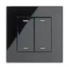 Crystal Black Glass Smart Switch - 1