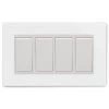 Crystal White Glass Light Switch - 6