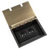 2 Gang 13 Amp Unswitched Schucko Socket - Black Insert
