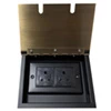 2 Gang 5 Amp Unswitched Plug Socket - Black Insert