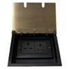 2 Gang Combination - 13 Amp Unswitched Plug Socket + 5 Amp Unswitched Plug Socket - Black Insert
