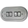 4 Gang 2 Way Light Switch - Quadruple light switch will work on one way or two way circuits : Black Trim