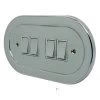 4 Gang 2 Way Light Switch - Quadruple light switch will work on one way or two way circuits : White Trim