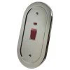 Double Plate - 1 Gang - Used for shower and cooker circuits. Switches both live and neutral poles : White Trim