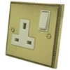 Single 13 Amp Socket - White Trim