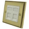 2 Gang Telephone Master Socket - White Trim