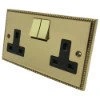 Double 13 Amp Socket - Black Trim