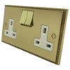Double 13 Amp Socket - White Trim