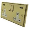 Double 13 Amp Socket with 2 USB A Charging Ports - White Trim