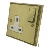Single 13 Amp Socket - White Trim