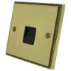 1 Gang Telephone Master Socket - Black Trim