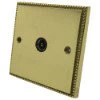 Single Isolated TV | Coaxial Socket - Black Trim