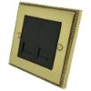 2 Gang Telephone Master Socket - Black Trim