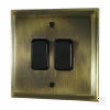 Regent Grid Antique Brass Grid Plates - 1