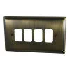 Regent Grid Antique Brass Grid Plates - 3