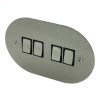 4 Gang 2 Way Light Switch - Quadruple light switch will work on one way or two way circuits : Black Trim