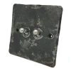 2 Gang 2 Way 10 Amp Dolly Switches - Stainless Steel Switches