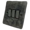 3 Gang 2 Way 10 Amp Switches - Black Nickel Trim