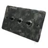 3 Gang 2 Way 10 Amp Dolly Switches - Black Switches