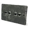 4 Gang 2 Way 10 Amp Dolly Switches - Black Switches