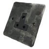 3 Round Pin 5 Amp Socket - Black Nickel Trim