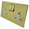 Double 13 Amp Socket : White Trim