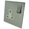 Single 13 Amp Socket : White Trim