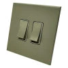 2 Gang 2 Way 10 Amp Switches : White Trim