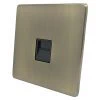 1 Gang Telephone Master Socket - Black Trim