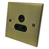 3 Round Pin 5 Amp Socket - Black Trim