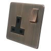 Single 13 Amp Socket - Black Trim