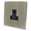 3 Round Pin 5 Amp Socket - Black Trim