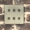 Screwless Supreme Light Bronze Toggle (Dolly) Switch - 2