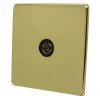 Single Isolated TV | Coaxial Socket - Black Trim
