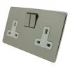 Double 13 Amp Socket - White Trim