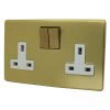 Double 13 Amp Socket - White Trim