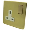 Single 13 Amp Socket - White Trim