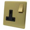 Single 13 Amp Socket - Black Trim