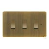 3 Gang 10 Amp 2 Way Switch - Double Plate