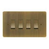 4 Gang 10 Amp 2 Way Switch - Double Plate