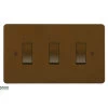 3 Gang 10 Amp 2 Way Switch - Double Plate